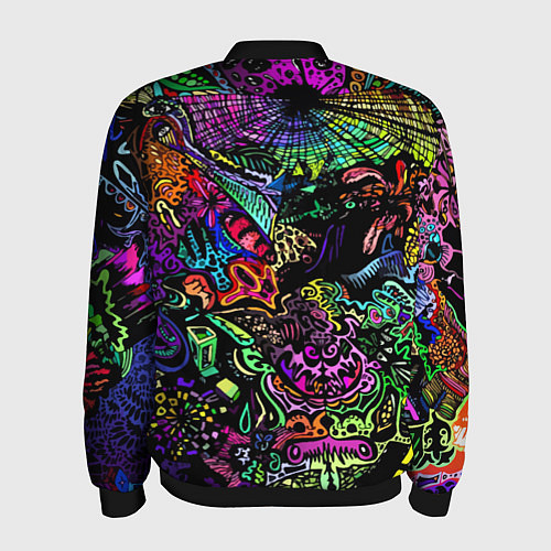Мужской бомбер Абстрактный узор Vanguard Fashion Неон / 3D-Черный – фото 2