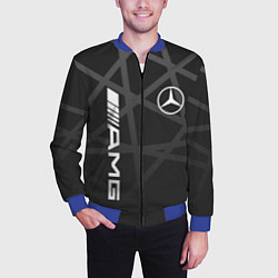 Бомбер мужской MERCEDES - BENZ МЕРСЕДЕС, цвет: 3D-синий — фото 2