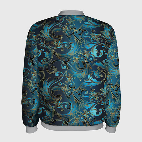 Мужской бомбер Blue Abstract Узоры / 3D-Меланж – фото 2