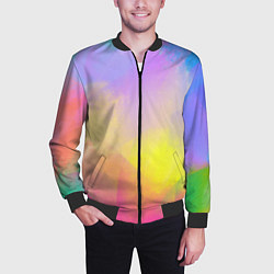 Бомбер мужской Красочный неон, цвет: 3D-черный — фото 2