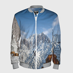 Мужской бомбер Minecraft Mountains Video game