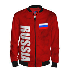 Бомбер мужской RUSSIA - RED EDITION - SPORTWEAR, цвет: 3D-черный