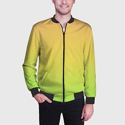 Бомбер мужской GRADIEND YELLOW-GREEN, цвет: 3D-черный — фото 2
