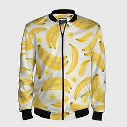 Бомбер мужской Банановый Рай Лета, цвет: 3D-черный