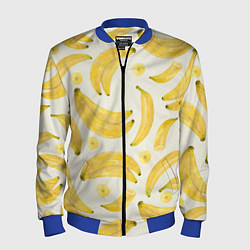Бомбер мужской Банановый Рай Лета, цвет: 3D-синий