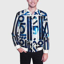 Бомбер мужской Ancient calligraphy, цвет: 3D-белый — фото 2