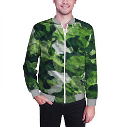 Бомбер мужской Camouflage Pattern Камуфляж Паттерн, цвет: 3D-меланж — фото 2