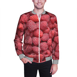 Бомбер мужской Малина - ягоды, цвет: 3D-меланж — фото 2