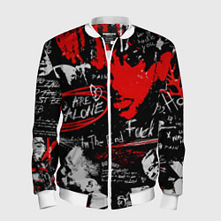 Бомбер мужской XXXTENTACION YOU ARE NOT ALONE, цвет: 3D-белый