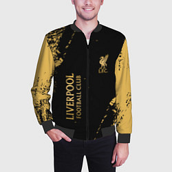 Бомбер мужской Liverpool гранж, цвет: 3D-черный — фото 2