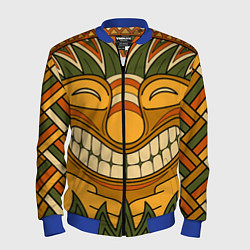 Бомбер мужской Polynesian tiki LUCKY, цвет: 3D-синий