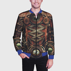 Бомбер мужской Mechanical device in Steampunk Retro style, цвет: 3D-синий — фото 2