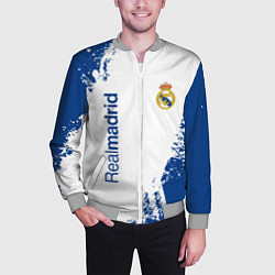 Бомбер мужской Реал Мадрид краска, цвет: 3D-меланж — фото 2
