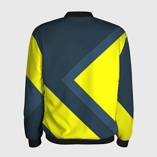 Мужской бомбер Геометрическая Стрелка / 3D-Черный – фото 2