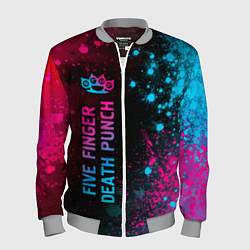 Бомбер мужской Five Finger Death Punch Neon Gradient, цвет: 3D-меланж