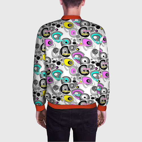 Мужской бомбер Sport and fitness / 3D-Красный – фото 4