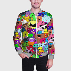 Бомбер мужской Монстрики Nastiprazdnik, цвет: 3D-меланж — фото 2