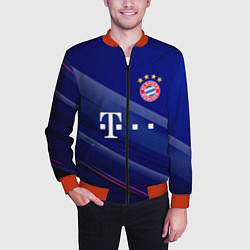 Бомбер мужской Bayern munchen Абстракция, цвет: 3D-красный — фото 2