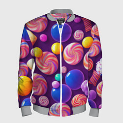 Бомбер мужской Сладости для радости, цвет: 3D-меланж