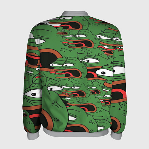 Мужской бомбер Пепе лягушка / 3D-Меланж – фото 2