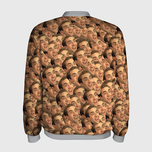Мужской бомбер Николас Кейдж мем / 3D-Меланж – фото 2