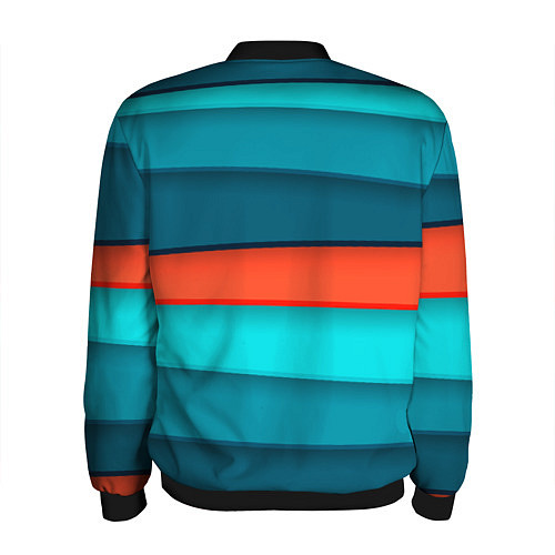 Мужской бомбер Геометрические непараллельные пластины / 3D-Черный – фото 2