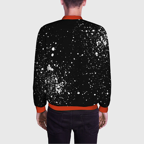 Мужской бомбер Тетрадь смерти брызги / 3D-Красный – фото 4