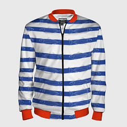 Мужской бомбер Рыбы в полоску