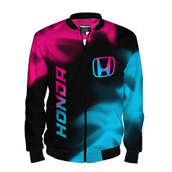 Мужской бомбер Honda - neon gradient: надпись, символ