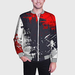 Бомбер мужской Абстрактные брызги, цвет: 3D-меланж — фото 2