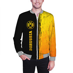 Бомбер мужской Borussia - gold gradient: по-вертикали, цвет: 3D-меланж — фото 2