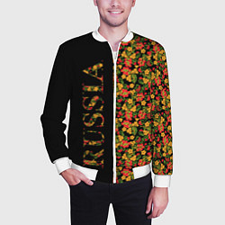 Бомбер мужской Хохлома-символ России, цвет: 3D-белый — фото 2