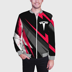 Бомбер мужской Tesla fast lines, цвет: 3D-меланж — фото 2
