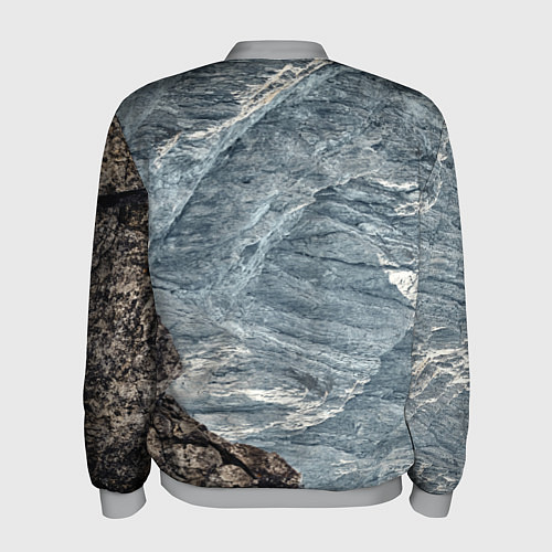 Мужской бомбер Море и гора / 3D-Меланж – фото 2