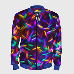 Бомбер мужской Цветомузыка, цвет: 3D-синий