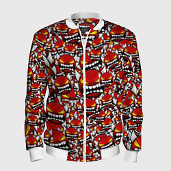 Мужской бомбер Геометри Даш демоны паттерн