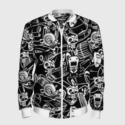 Бомбер мужской JDM Pattern, цвет: 3D-белый