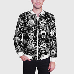 Бомбер мужской JDM Pattern, цвет: 3D-белый — фото 2
