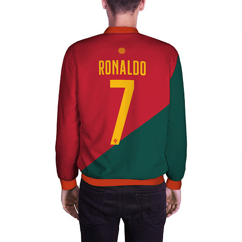 Мужской бомбер Роналду ЧМ 2022 сборная Португалии / 3D-Красный – фото 4