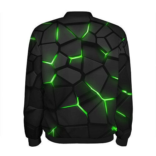 Мужской бомбер Razer neon logo / 3D-Черный – фото 2