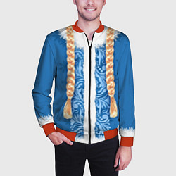 Бомбер мужской Снегурка с косами, цвет: 3D-красный — фото 2