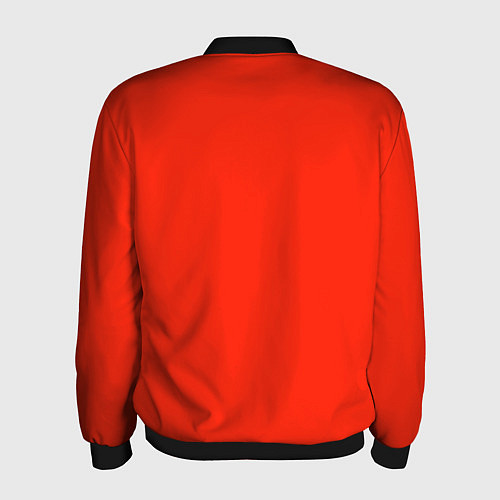 Мужской бомбер Влюблённые кошки на красном фоне / 3D-Черный – фото 2