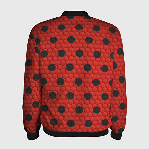 Мужской бомбер Камуфляж божья коровка / 3D-Черный – фото 2