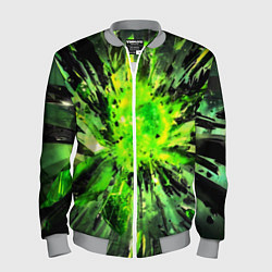 Бомбер мужской Fractal green explosion, цвет: 3D-меланж