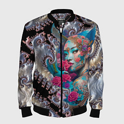 Бомбер мужской Japanese beauty - irezumi, цвет: 3D-черный