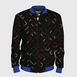 Бомбер мужской Текстурный узор, цвет: 3D-синий