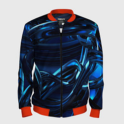 Мужской бомбер Фрактальный узор волны