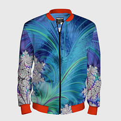 Бомбер мужской Авангардная фрактальная композиция, цвет: 3D-красный