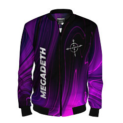 Бомбер мужской Megadeth violet plasma, цвет: 3D-черный