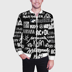 Бомбер мужской Сборник тяжёлого рока, цвет: 3D-белый — фото 2